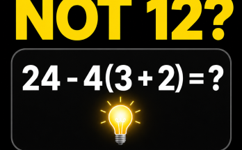 Answer: The Answer Is Not 12 Math Puzzle