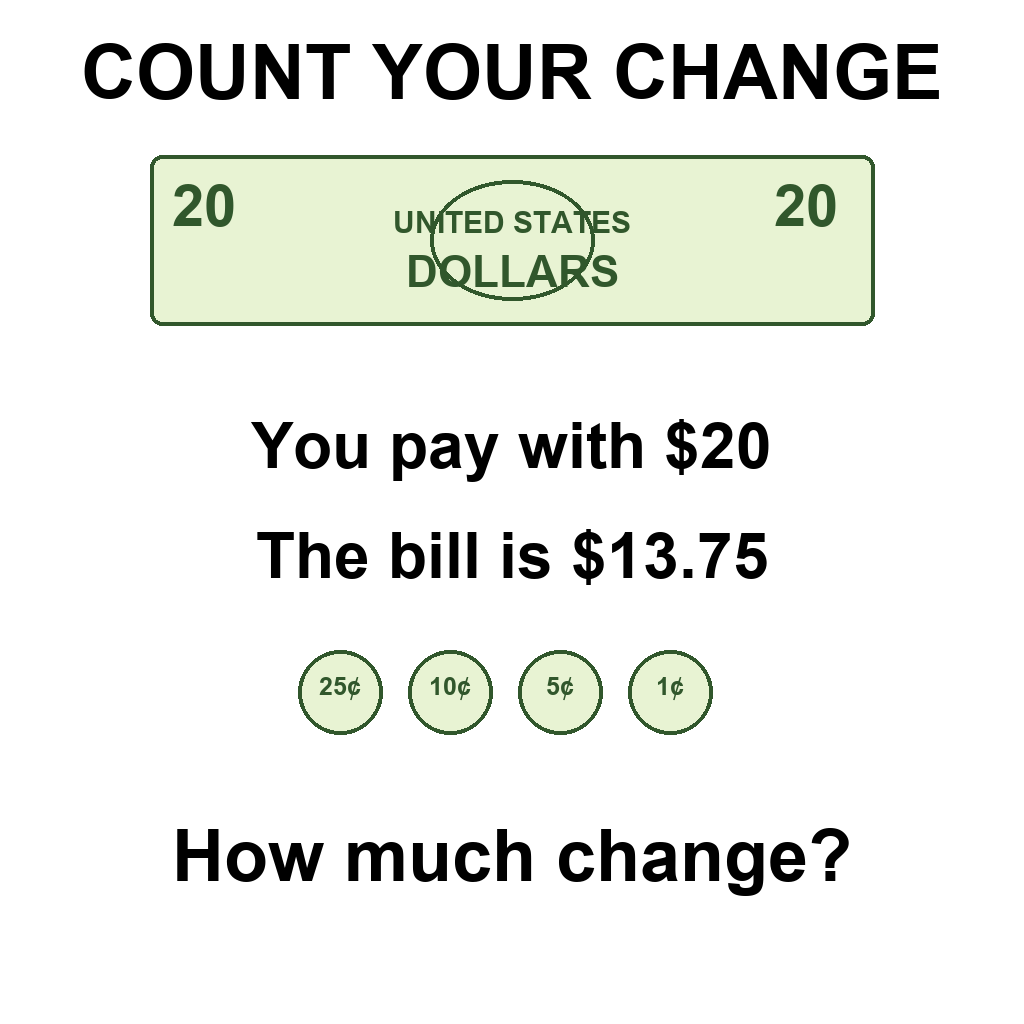Answer: Count Your Change Puzzle