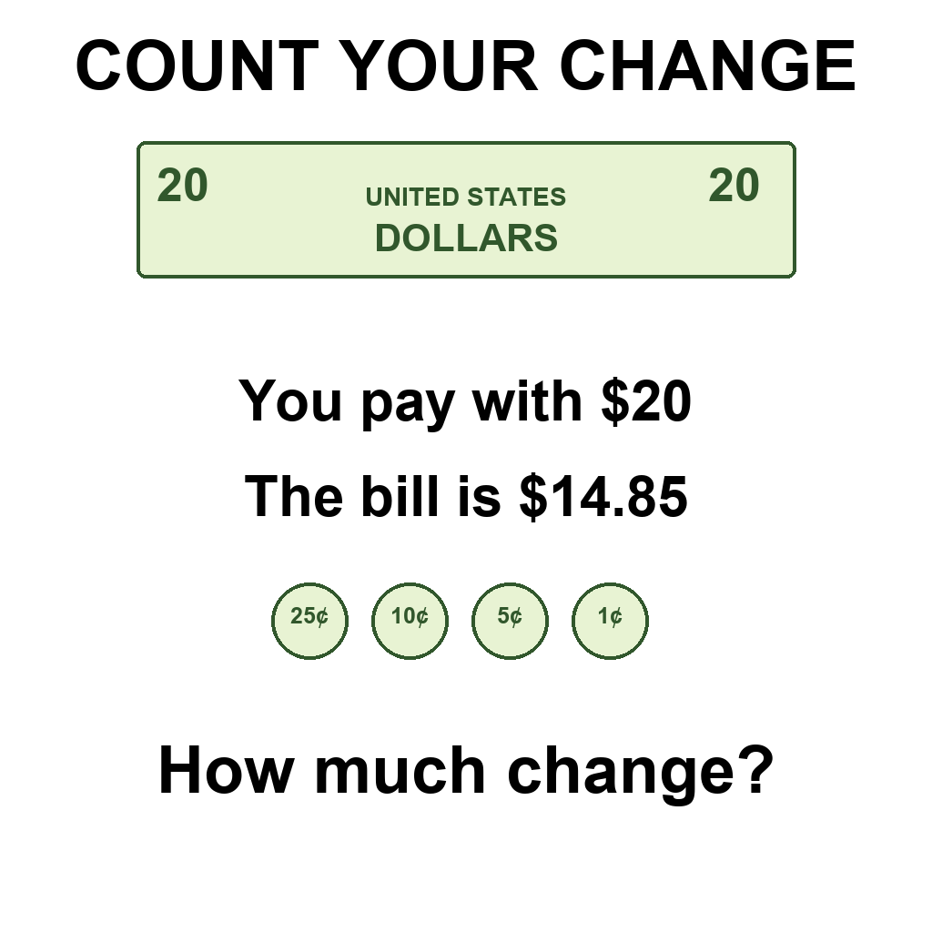 Answer: Count Your Change Puzzle