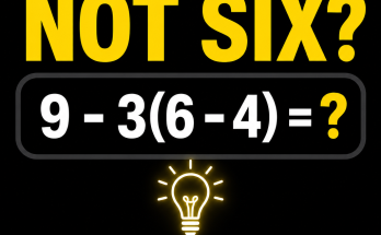 Answer: The Answer Is NOT Six Math Puzzle