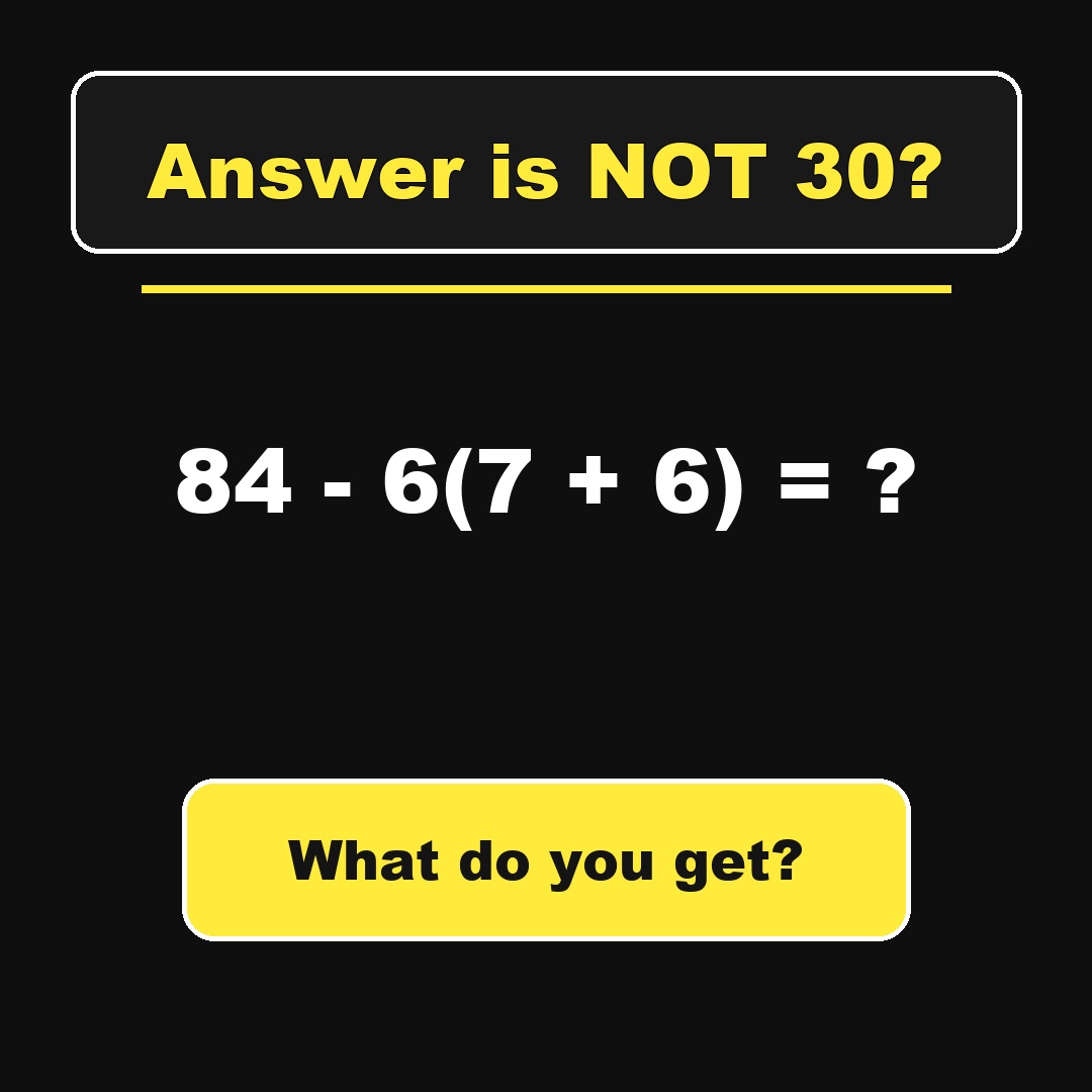 Math Puzzle Answer Explained