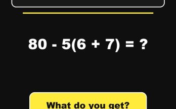 Answer: 80 - 5(6 + 7)