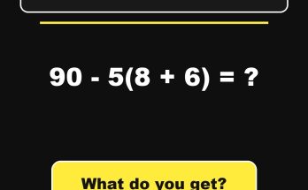 Answer: 90 - 5(8 + 6)