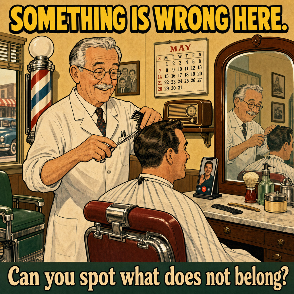 Something Is Wrong in This Old Barbershop: Answer