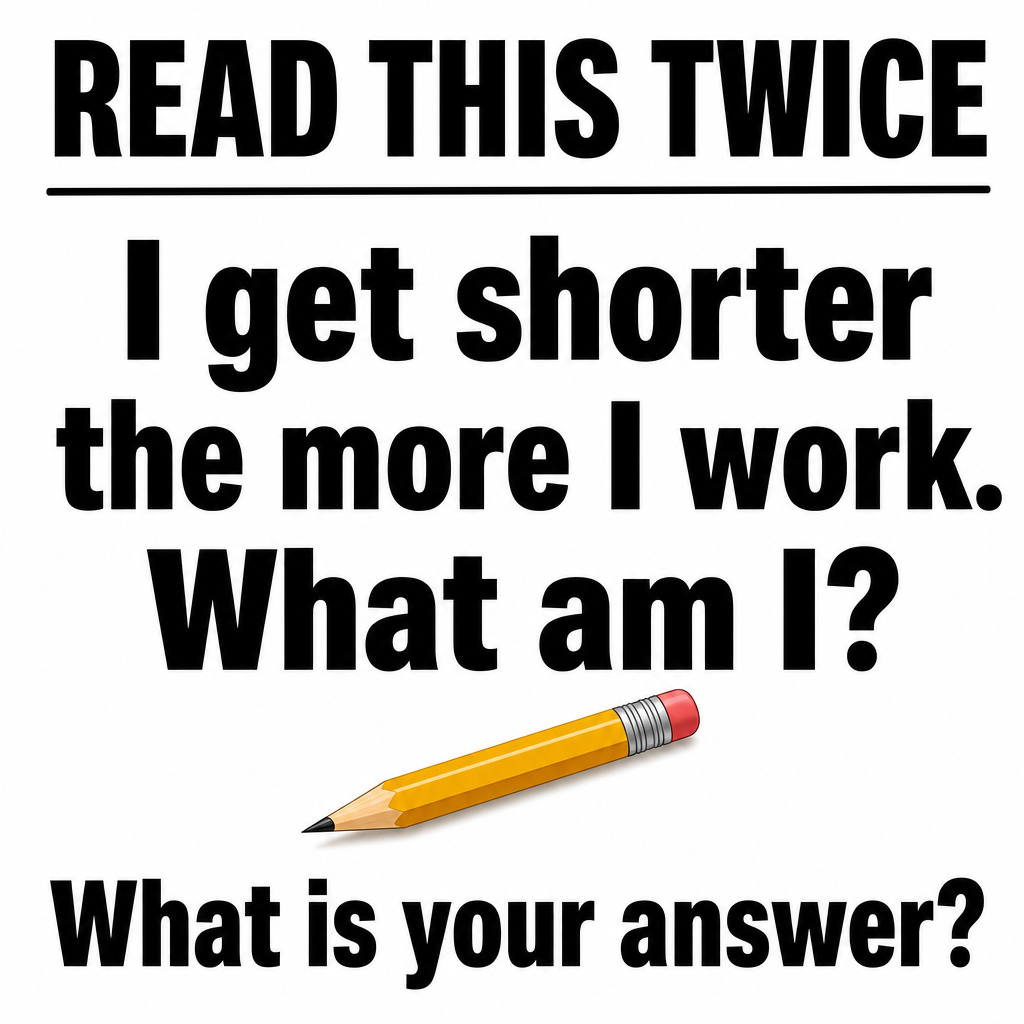 Answer: I Get Shorter the More I Work Riddle