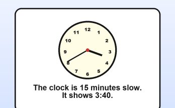 Answer: The Clock Is 15 Minutes Slow