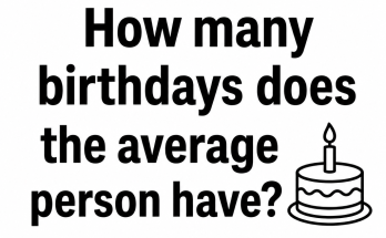 Answer: How Many Birthdays Does the Average Person Have?