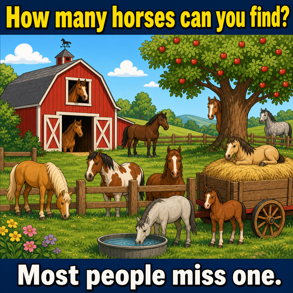 How Many Horses Can You Find? Answer
