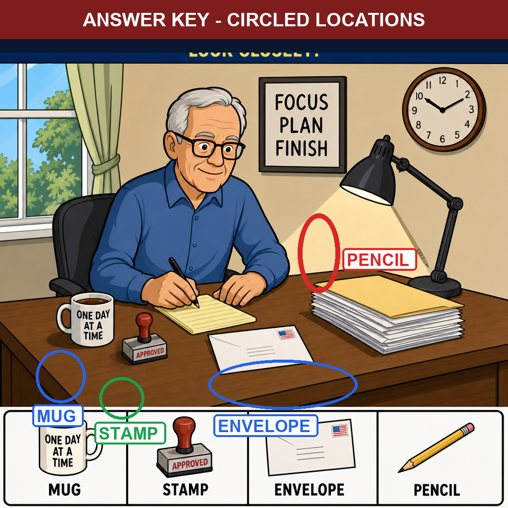 Can You Find the Hidden Pencil in This Picture? answer image