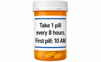 Answer: Take 1 Pill Every 8 Hours, First Pill at 10 AM
