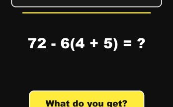 Answer: 72 - 6(4 + 5)
