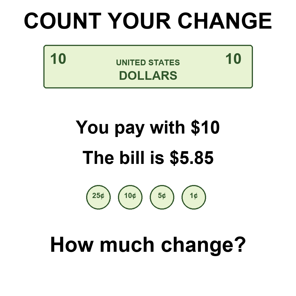 Answer: Count Your Change Puzzle