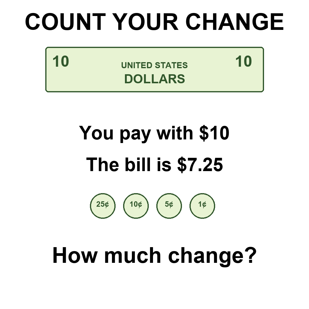 Answer: Count Your Change Puzzle