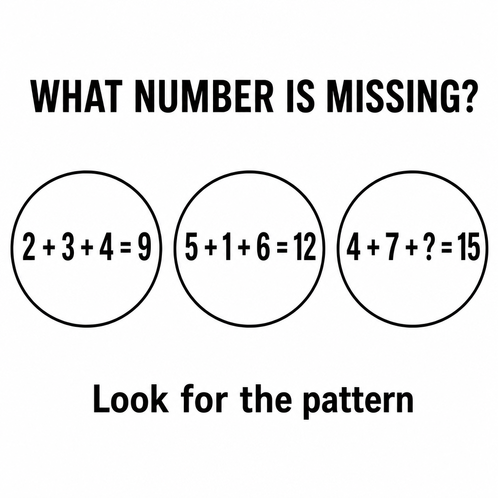Answer: What Number Is Missing in the Circle Pattern?