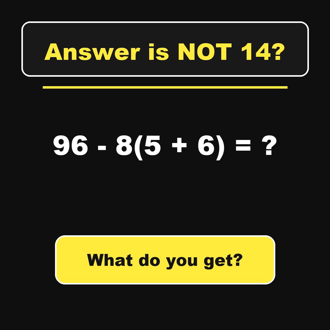 Math Puzzle Answer Explained