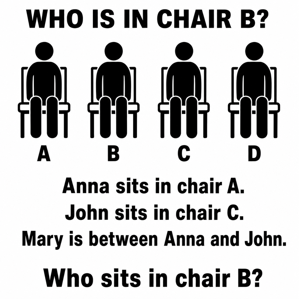 Answer: Who Is in Chair B Logic Puzzle