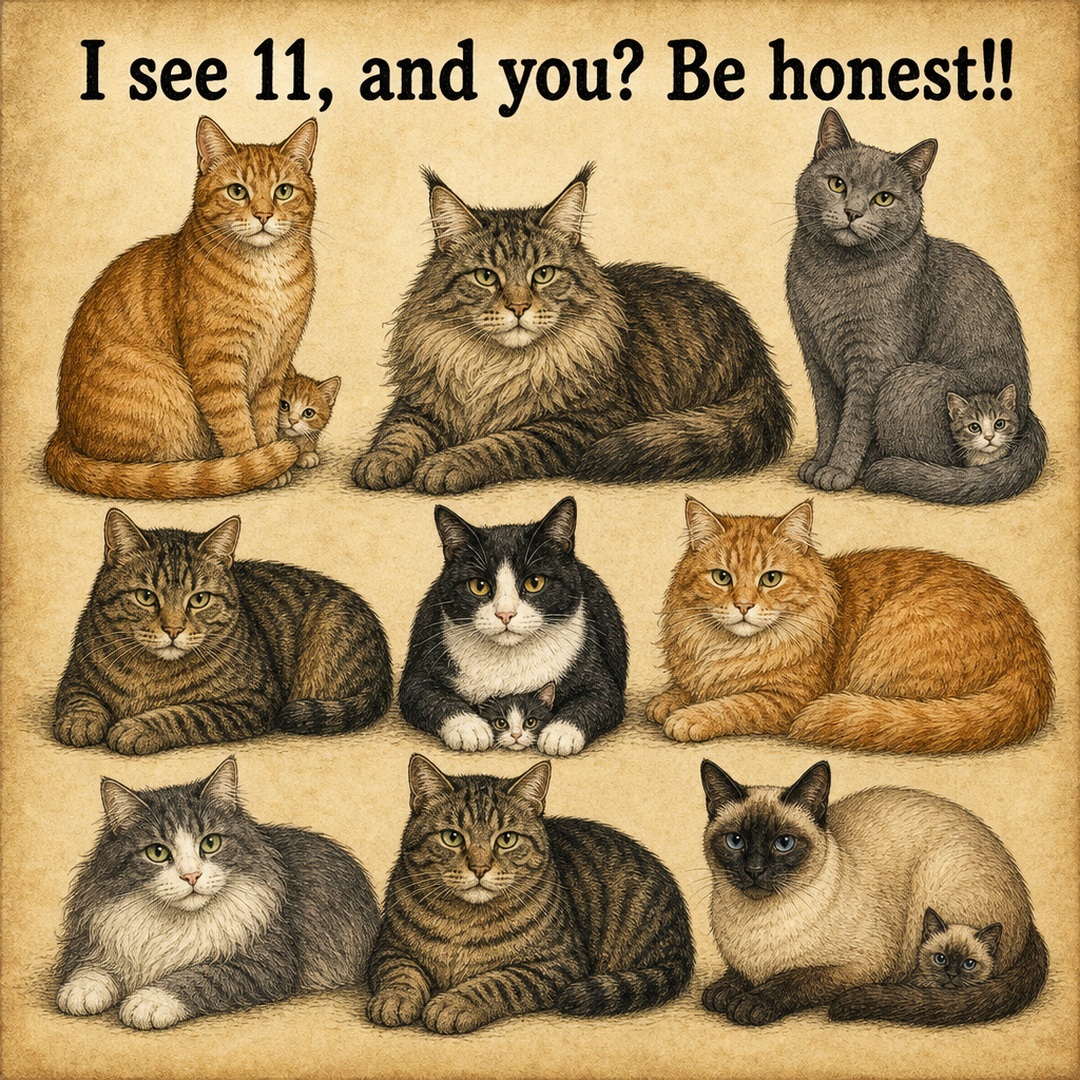 I See 11, and You? Cat Count Answer