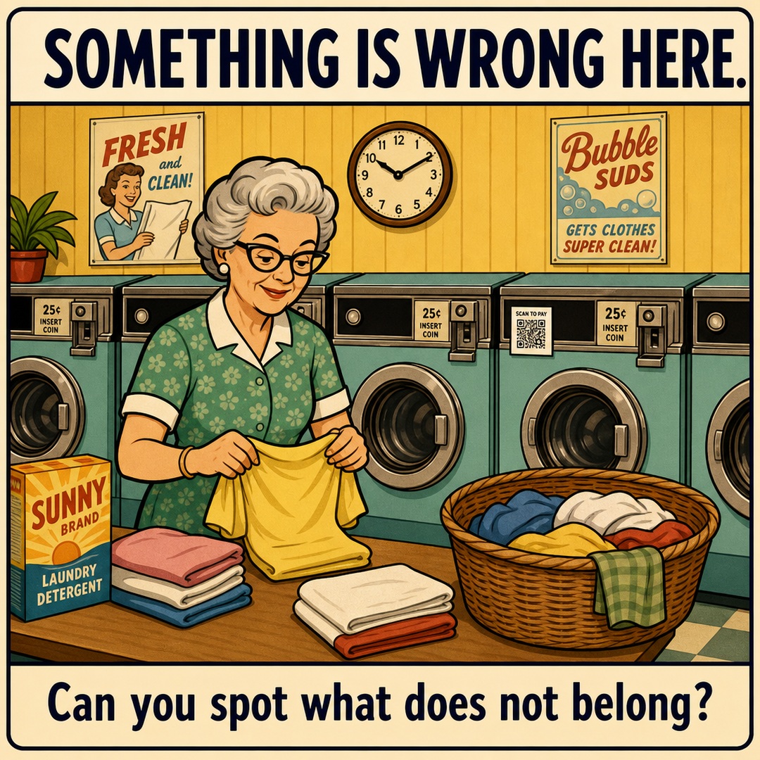 Something Is Wrong in This 1960s Laundromat: Answer