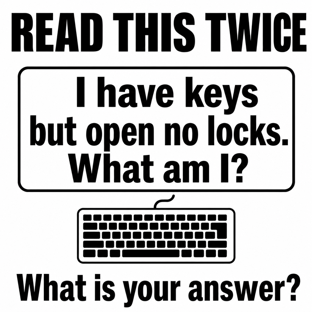 Answer: I Have Keys But Open No Locks Riddle