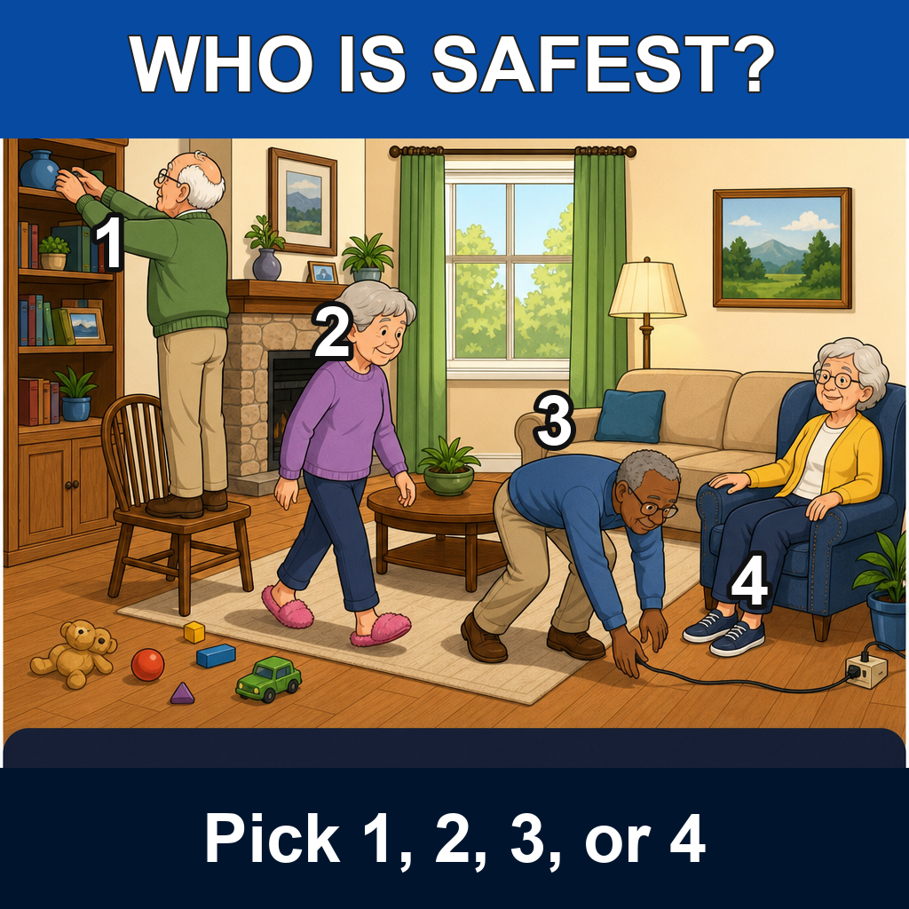 Answer: Who Is Safest in the Living Room?