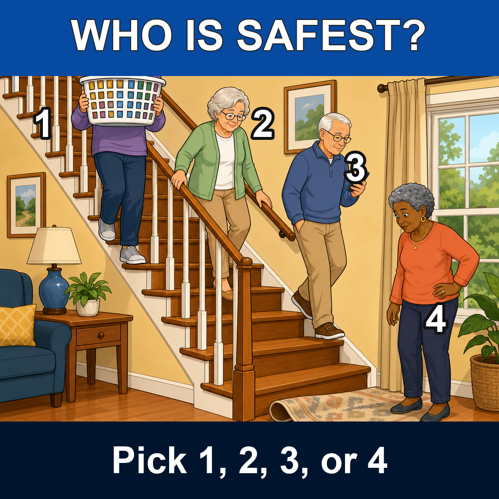 Answer: Who Is Safest on the Stairs?