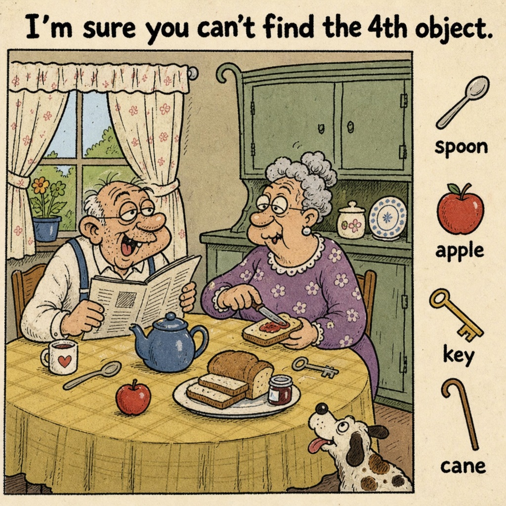 Can You Find the Hidden Cane in This Picture?