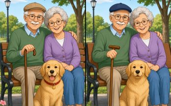 Find the 5 Differences: Couple and Dog Puzzle Answer