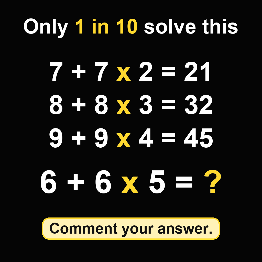 Only 1 in 10 Solve This Math Puzzle: Answer