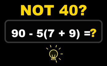 Answer Is NOT 40? Math Puzzle Explained