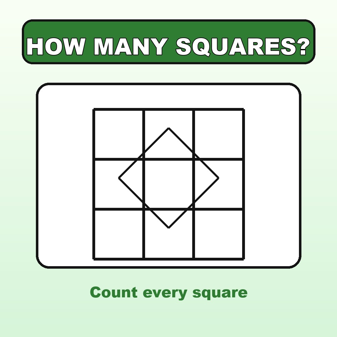 Answer: How Many Squares Are in This Picture?