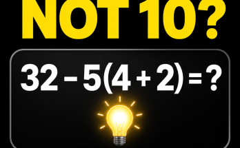 Answer: The Answer Is Not 10 Math Puzzle
