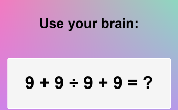 Answer: Please Do Not Use a Calculator Puzzle