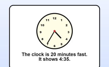 Answer: The Clock Is 20 Minutes Fast