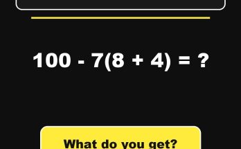 Answer: 100 - 7(8 + 4)
