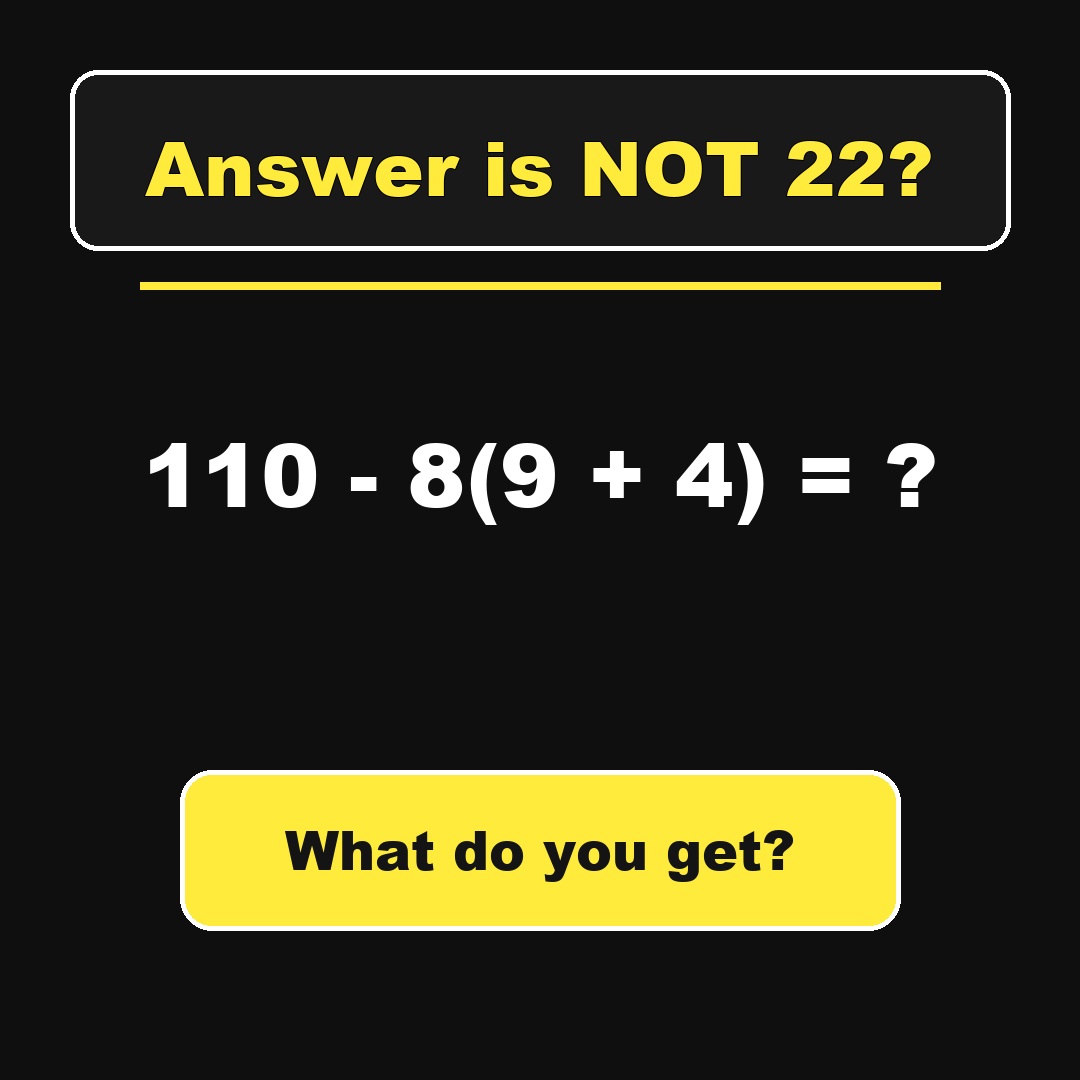 Math Puzzle Answer Explained