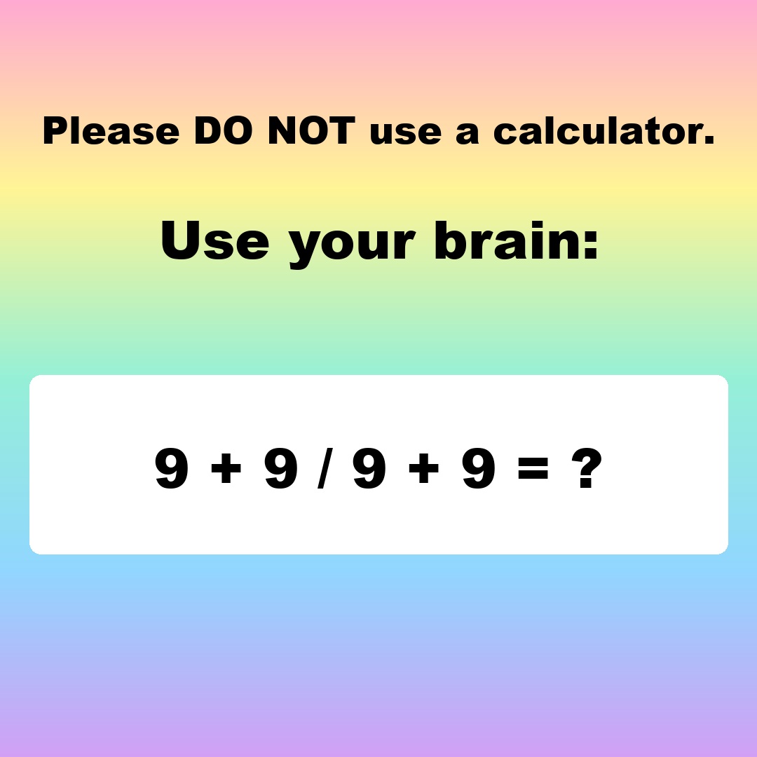 Please Do Not Use a Calculator: Division Puzzle Answer