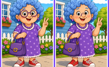 Find the 3 Differences: Cartoon Lady Answer