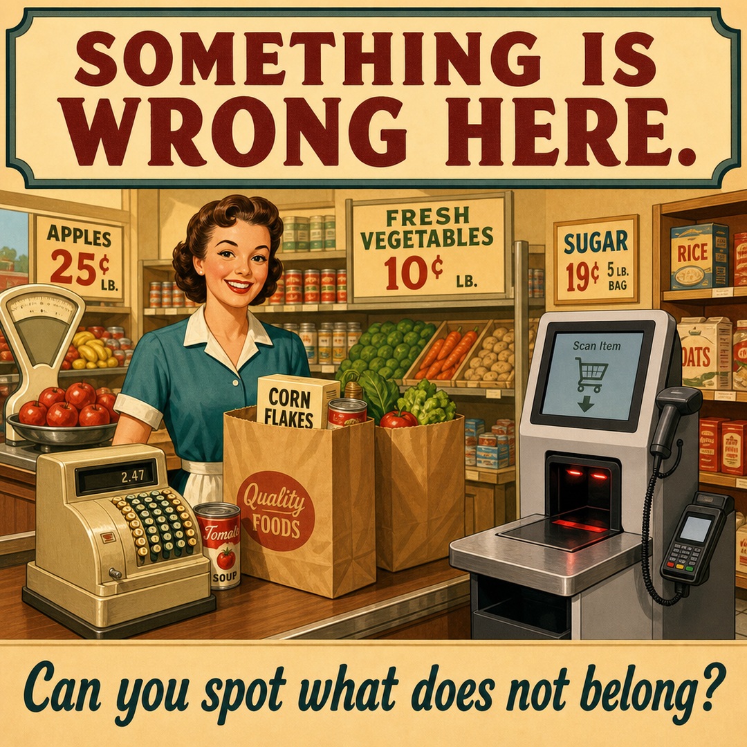 Something Is Wrong in This Old Grocery Store: Answer