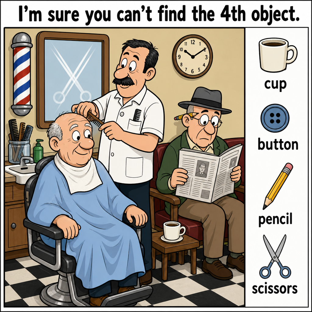 Hidden object puzzle - find the scissors
