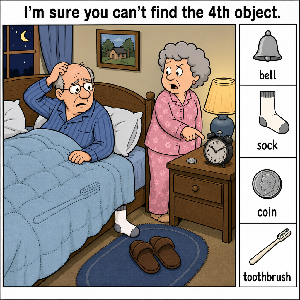 Hidden object puzzle - find the toothbrush