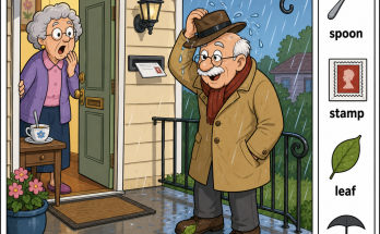 Can You Find the Hidden Umbrella in This Rainy Porch Puzzle?