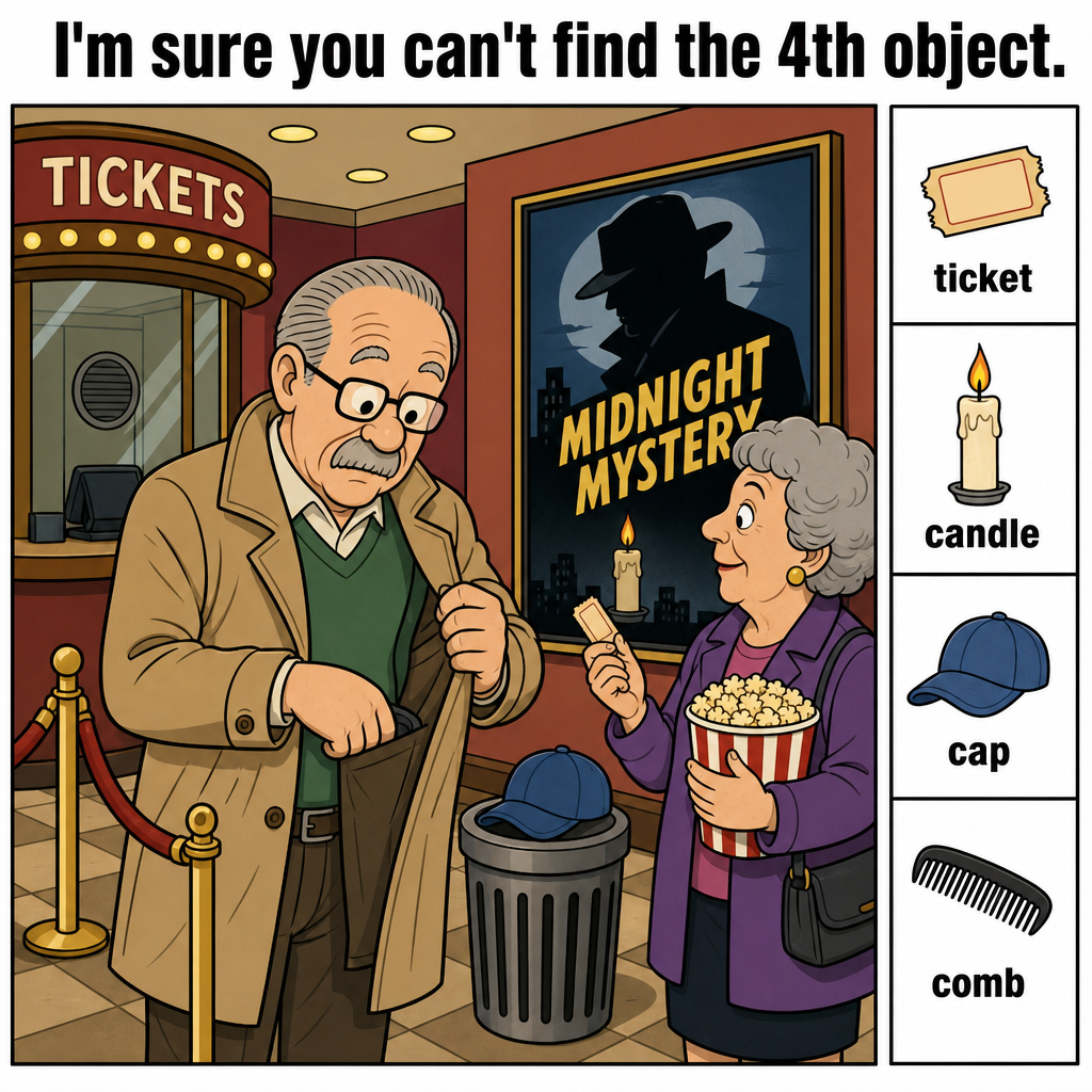 Hidden object puzzle - find the comb