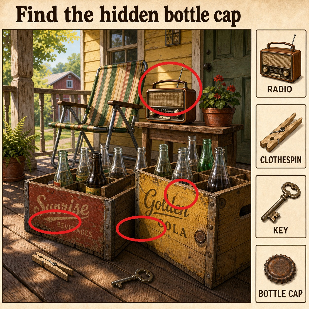 Can You Find the Hidden Bottle Cap? answer image