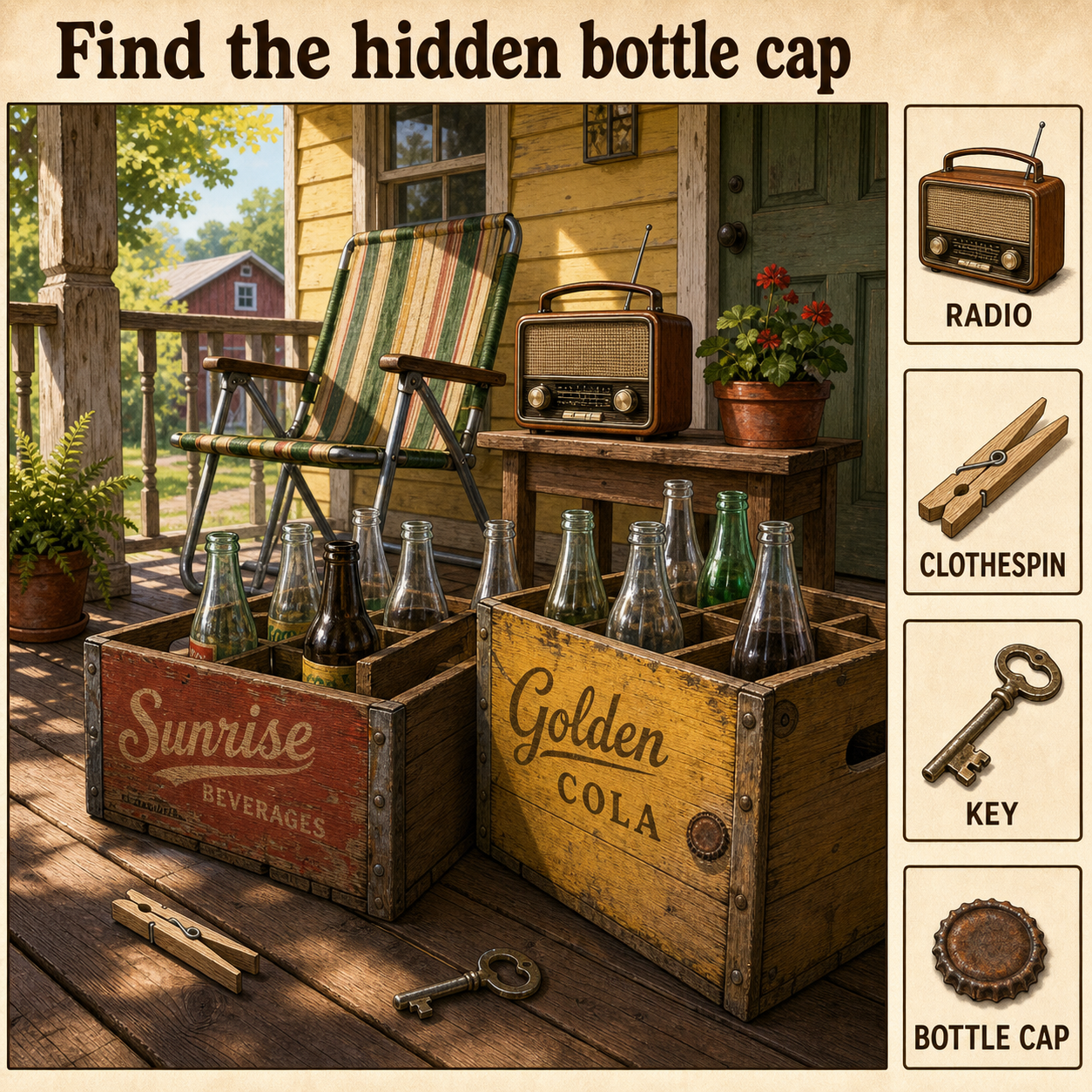 Can You Find the Hidden Bottle Cap?