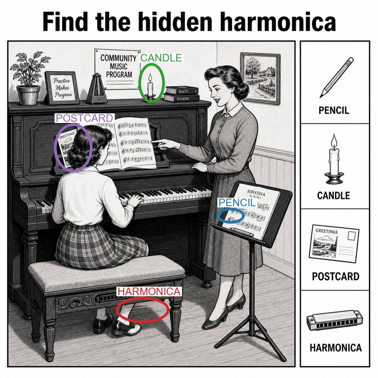 Can You Find the Hidden Harmonica? answer image