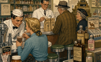 Two Things Are Wrong at This 1950s Drugstore: Answer