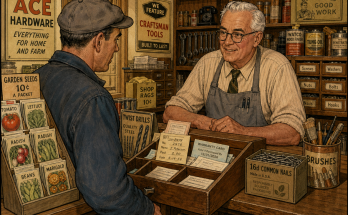 Two Things Are Wrong at This 1950s Hardware Checkout: Answer
