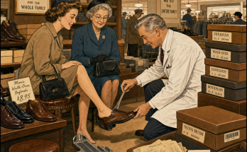 Two Things Are Wrong at This 1950s Shoe Counter: Answer