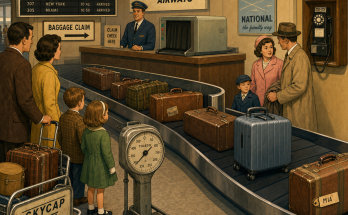 Two Things Are Wrong at This 1960s Airport Baggage Claim: Answer