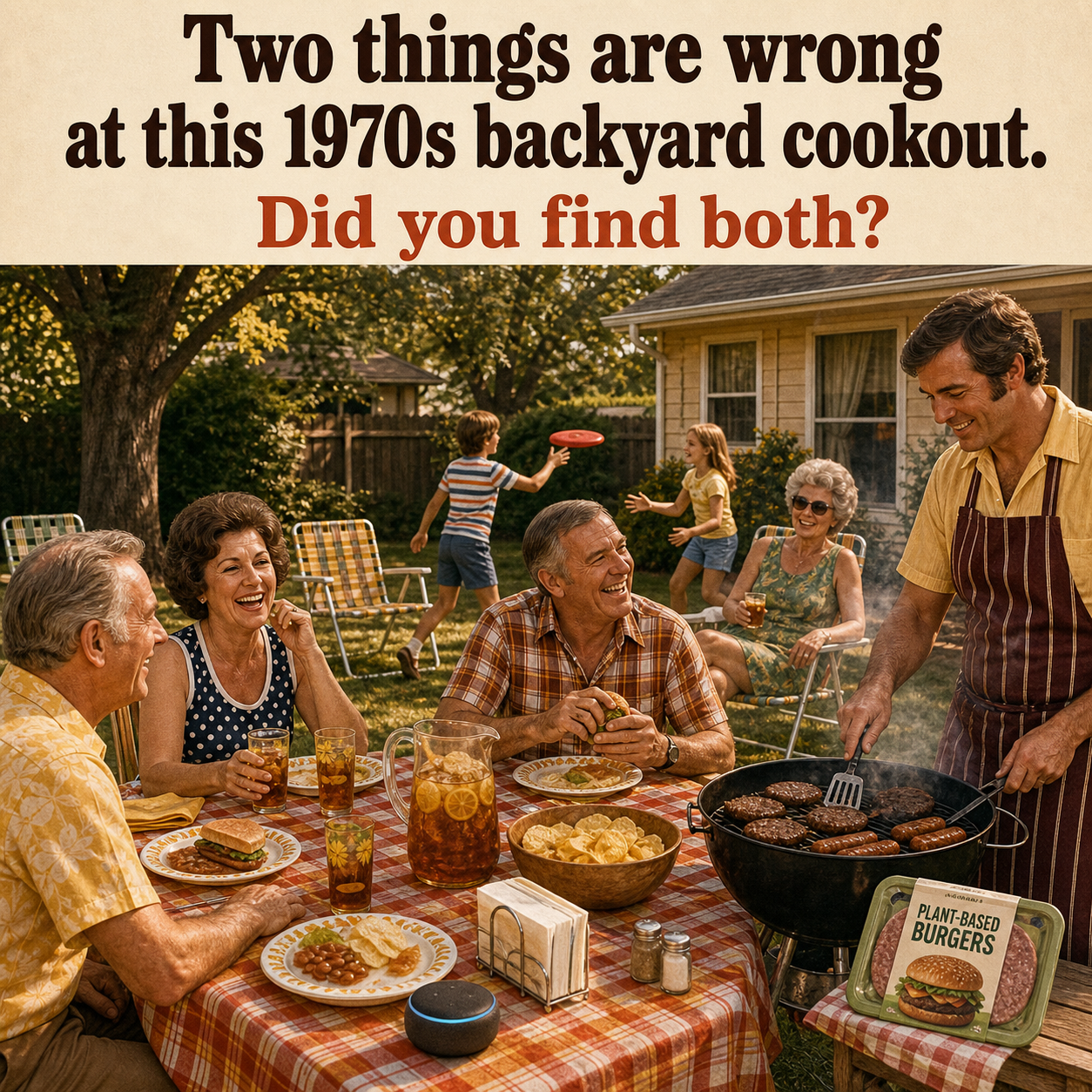 Two Things Are Wrong at This 1970s Backyard Cookout: Answer